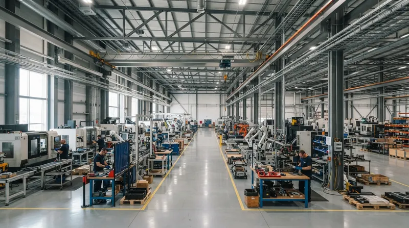 Interior de planta industrial
